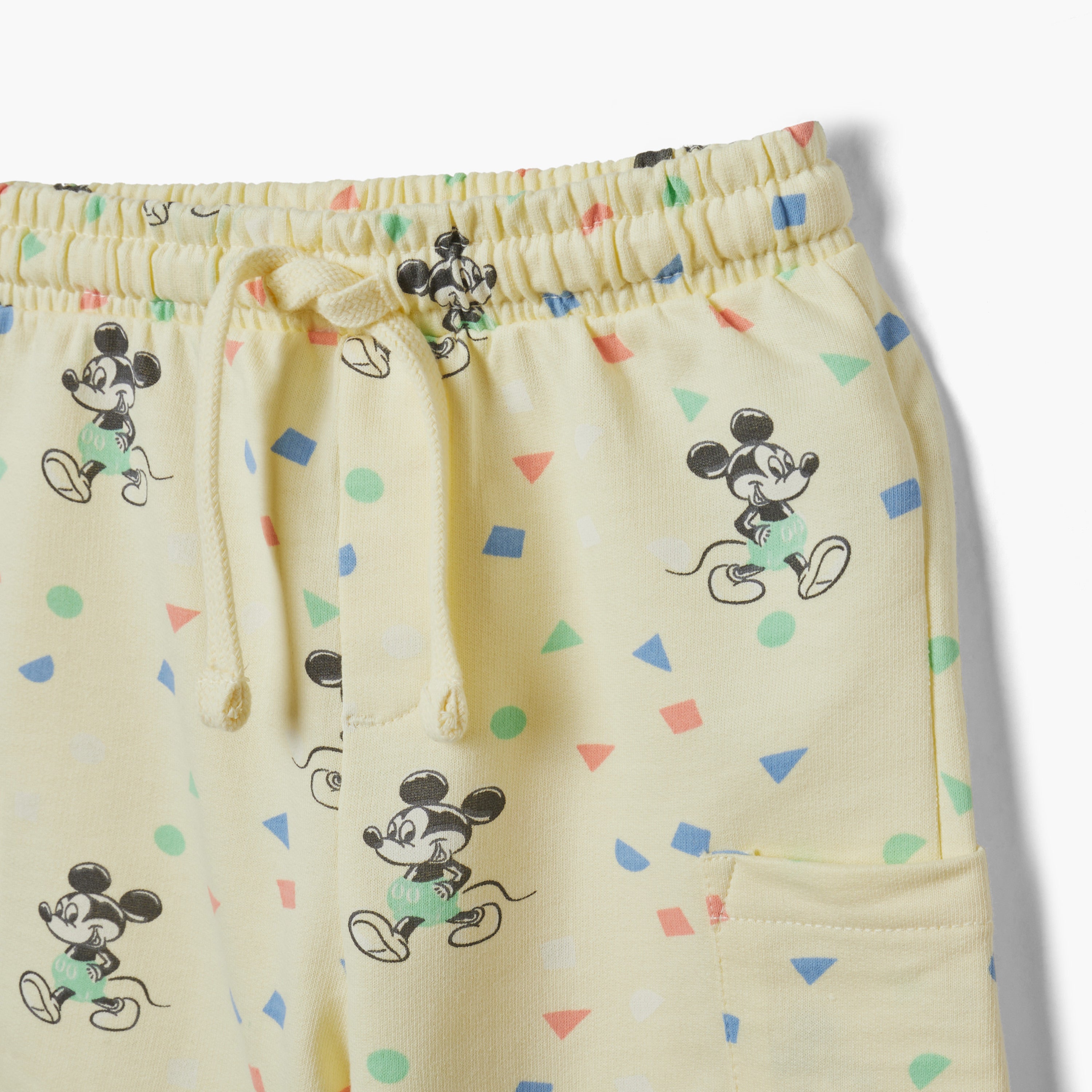 Disney Mickey Mouse Print T-shirt and Shorts Set
