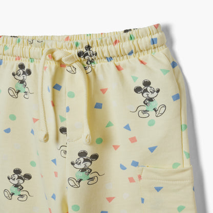 Disney Mickey Mouse Print T-shirt and Shorts Set