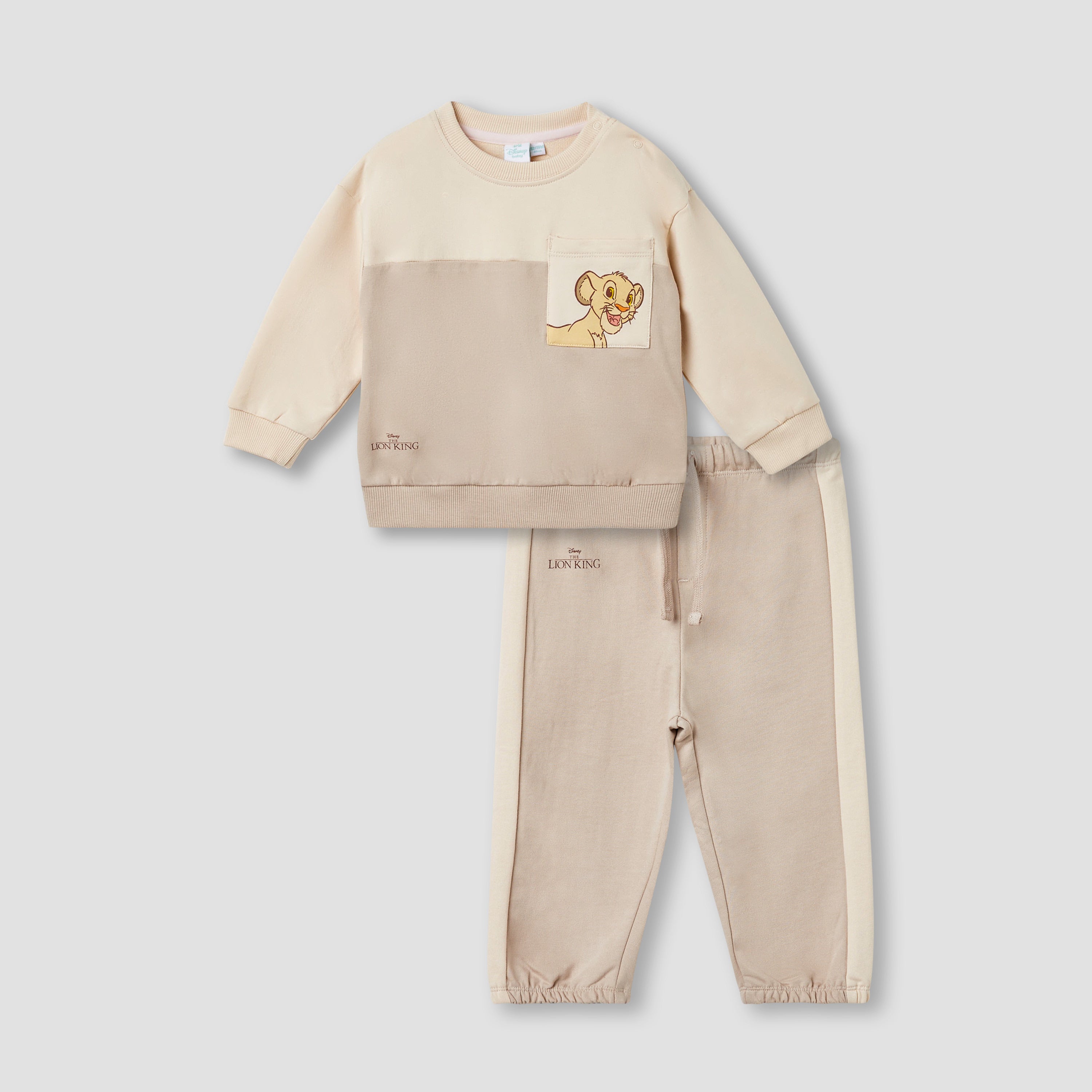 Disney Lion King Print Sweatshirt and Joggers Set - Beige / 12-18 mths