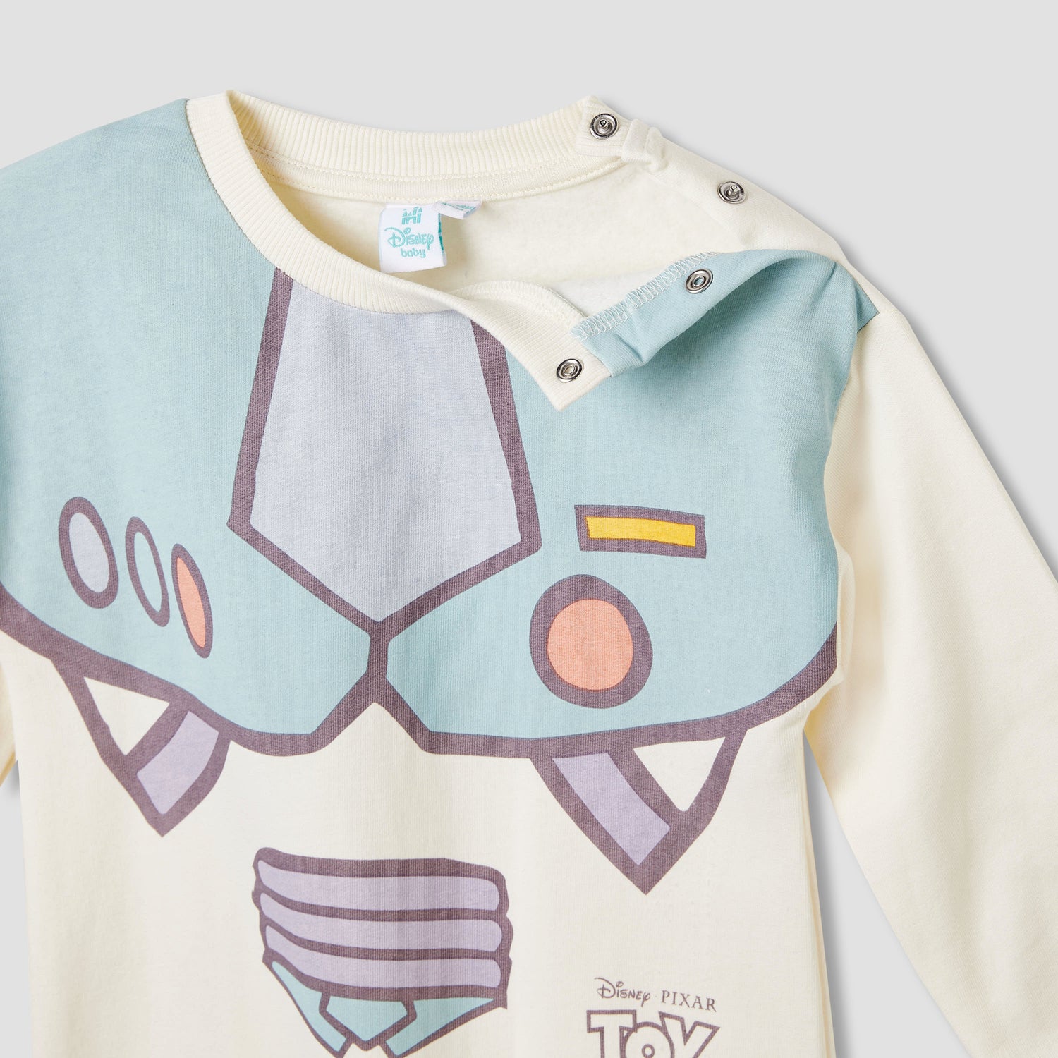 Disney Buzz Lightyear Print Romper with Long Sleeves