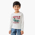 Juniors Printed T-shirt with Long Sleeves - White / 1-2 yrs