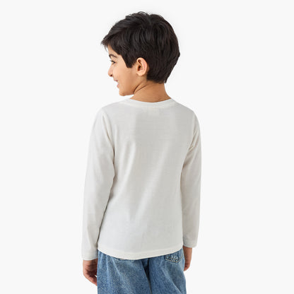 Juniors Printed T-shirt with Long Sleeves