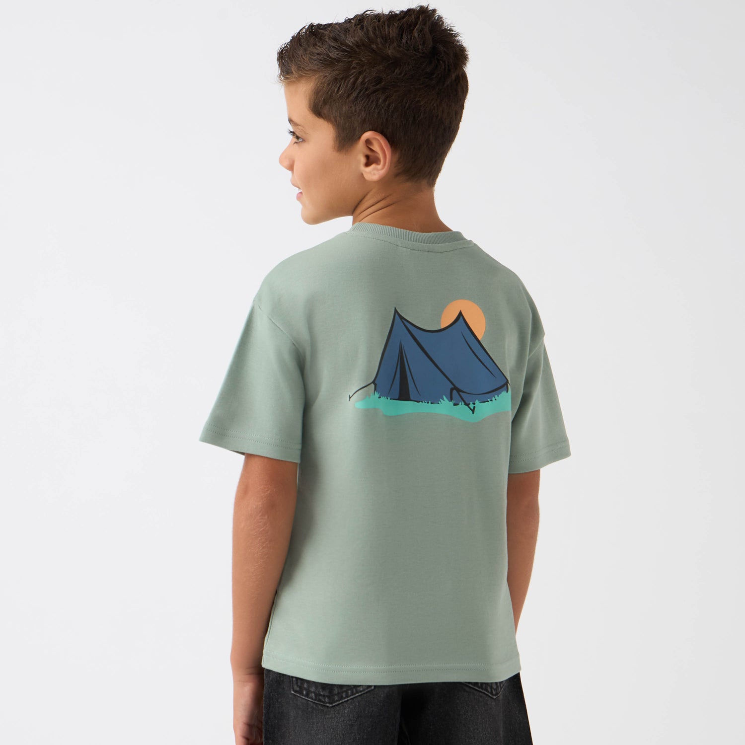 Juniors Printed T-shirt with Crew Neck