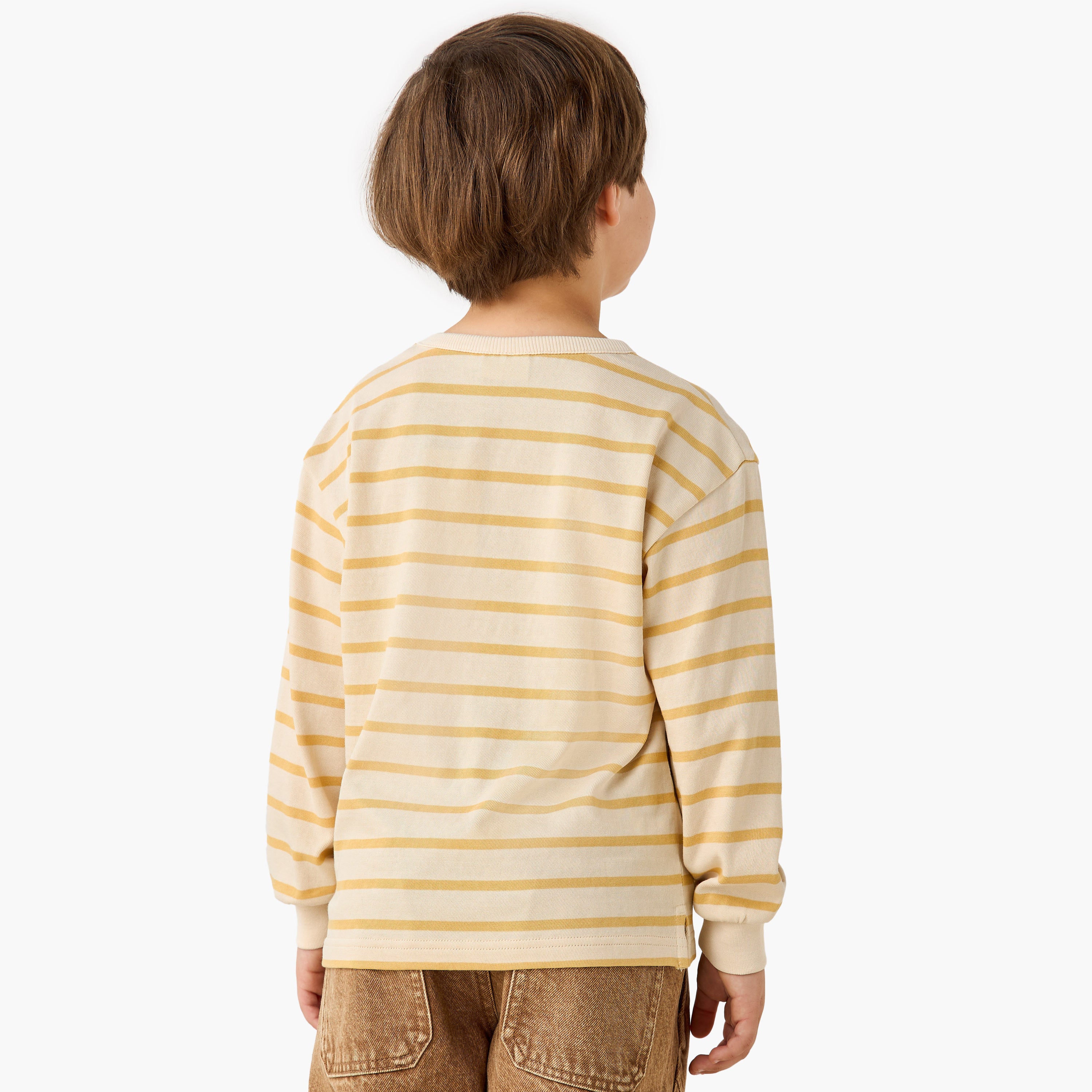 Juniors Striped T-Shirt with Long Sleeves