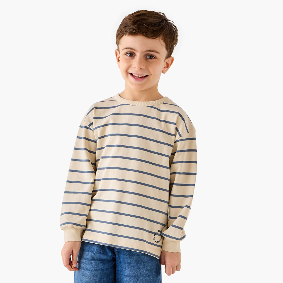 Juniors Striped T-Shirt with Long Sleeves - Multicolour / 1-2 yrs