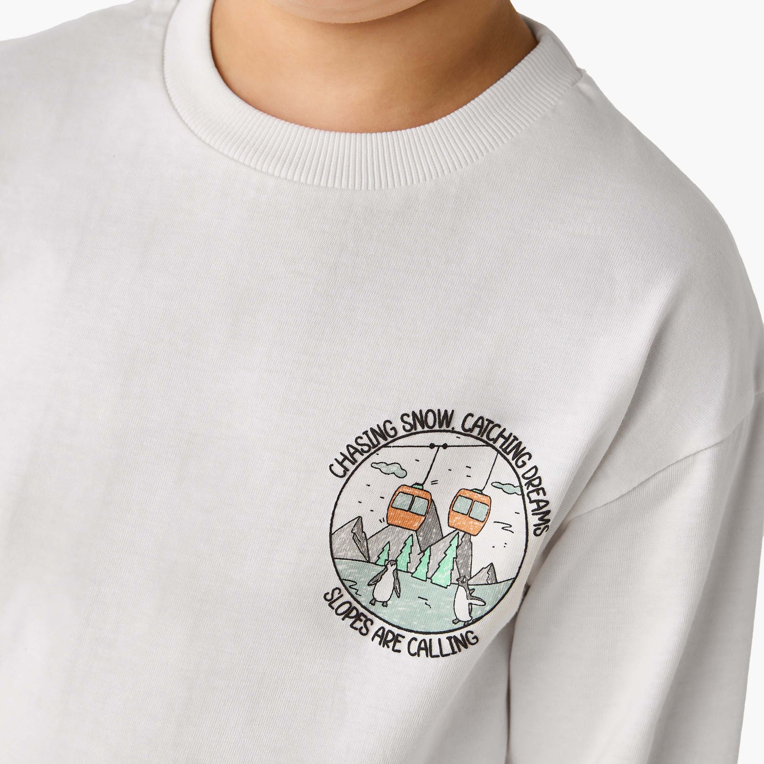 Juniors Boys Crew Neck T-shirt - Cotton - Long Sleeves - Set of 2