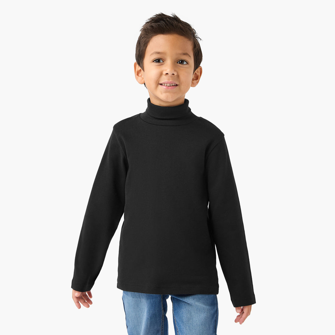 Juniors Boys Turtleneck T-shirt - Cotton Blend - Long Sleeves