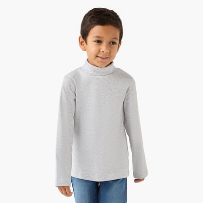 Juniors Boys Turtleneck T-shirt - Cotton Blend - Long Sleeves