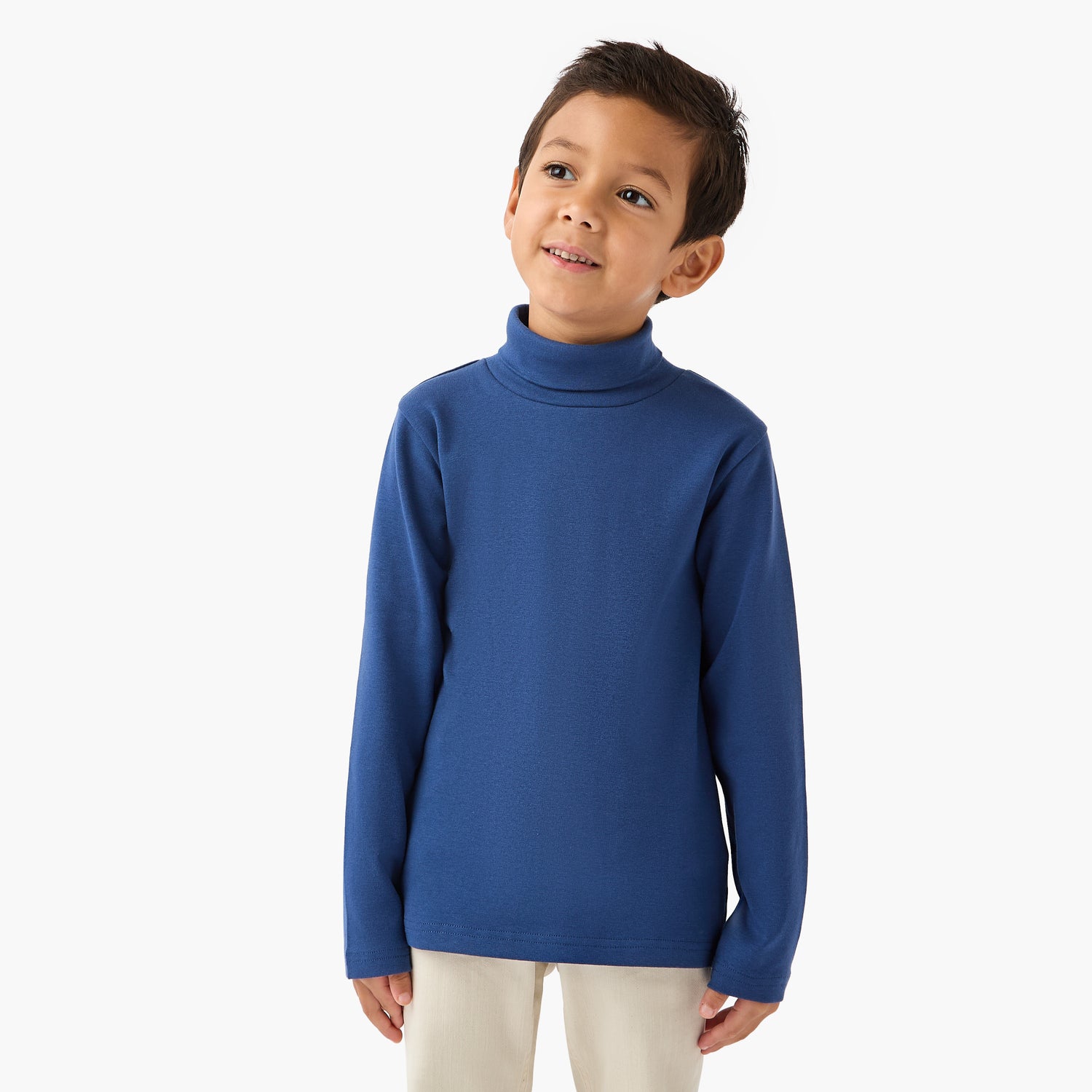 Juniors Boys Turtleneck T-shirt - Cotton Blend - Long Sleeves