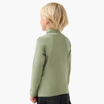 Juniors Boys Turtleneck T-shirt - Cotton Blend - Long Sleeves