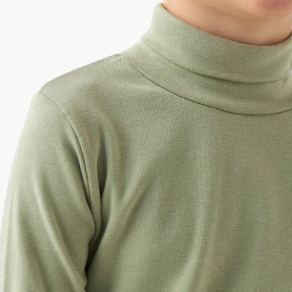 Juniors Boys Turtleneck T-shirt - Cotton Blend - Long Sleeves