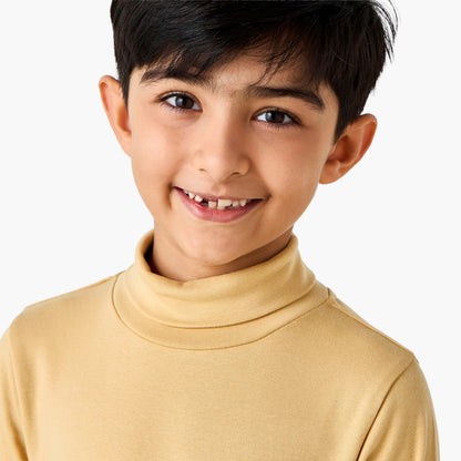 Juniors Boys Turtleneck T-shirt - Cotton Blend - Long Sleeves