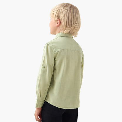 Juniors Long Sleeves Shirt with Chest Pocket