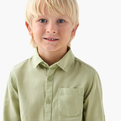 Juniors Long Sleeves Shirt with Chest Pocket