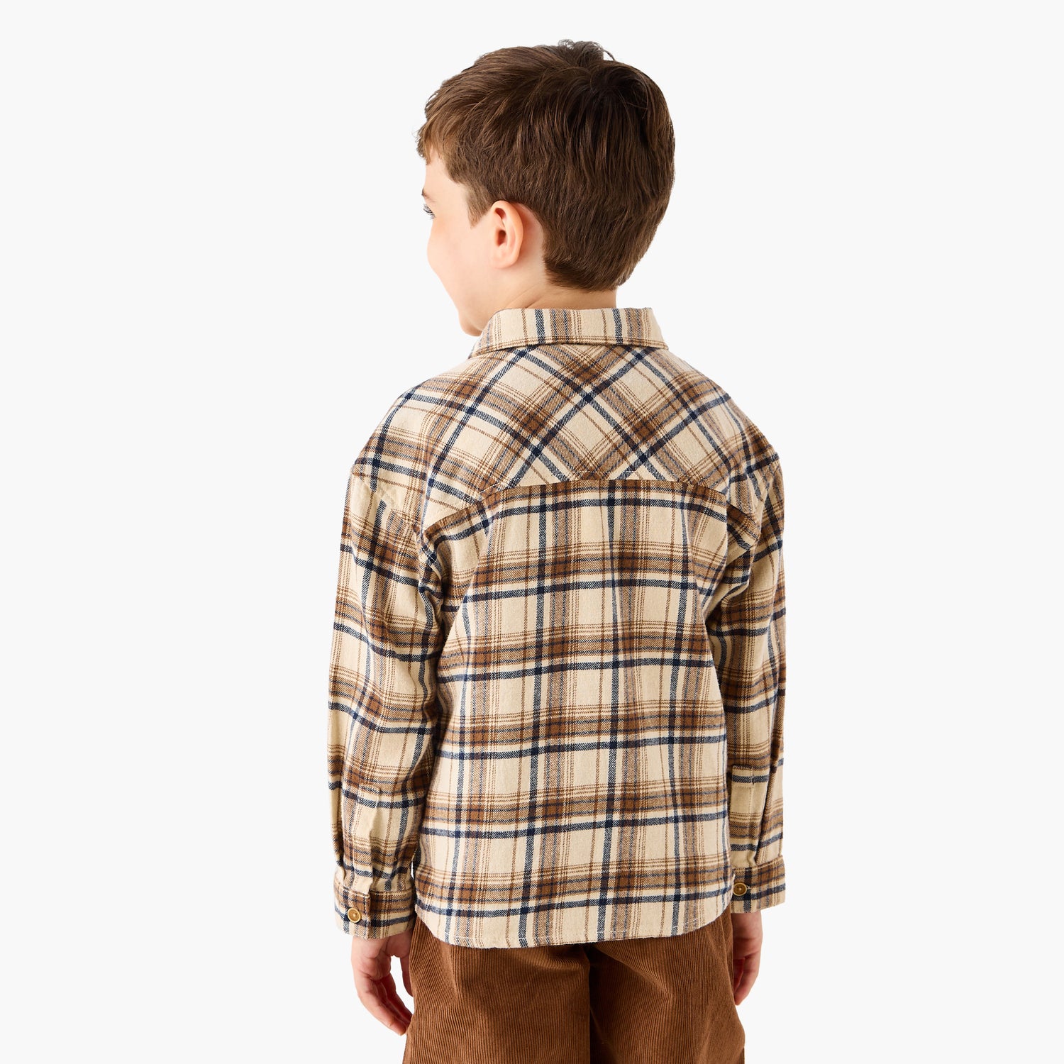 Juniors Checked Shirt with Long Sleeves