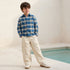 Juniors Long Sleeves Shirt with Checks - Blue / 1-2 yrs