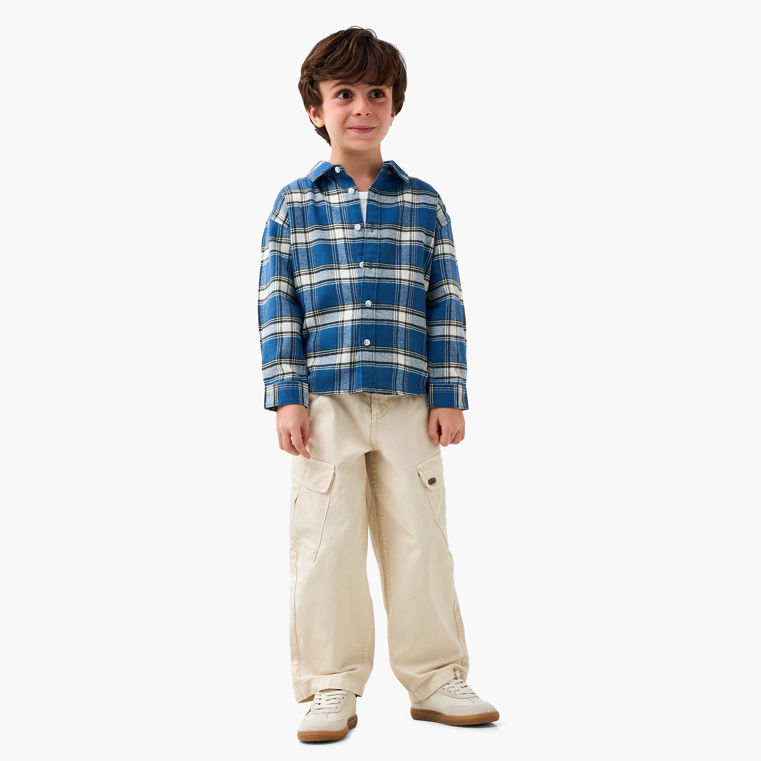 Juniors Long Sleeves Shirt with Checks