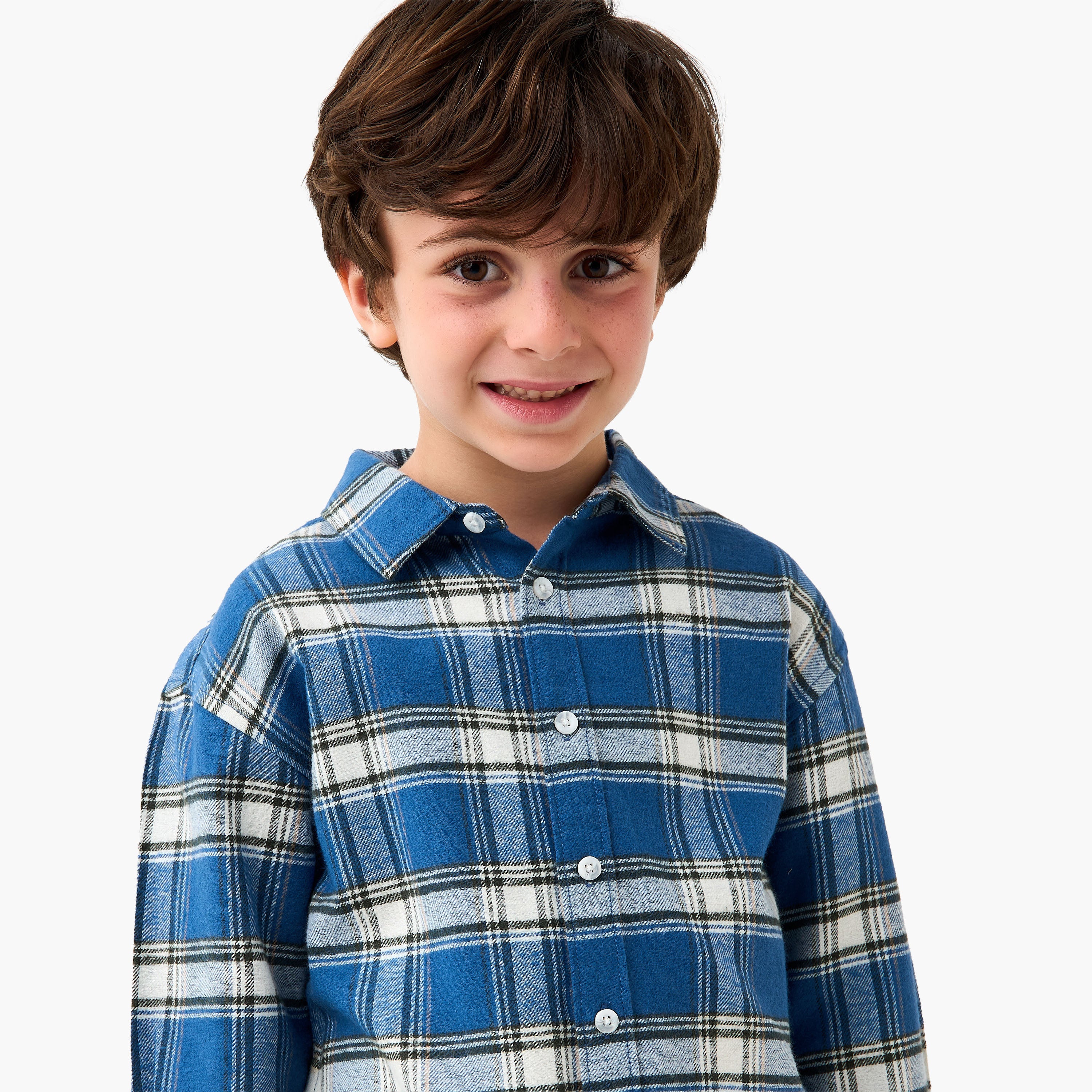 Juniors Long Sleeves Shirt with Checks