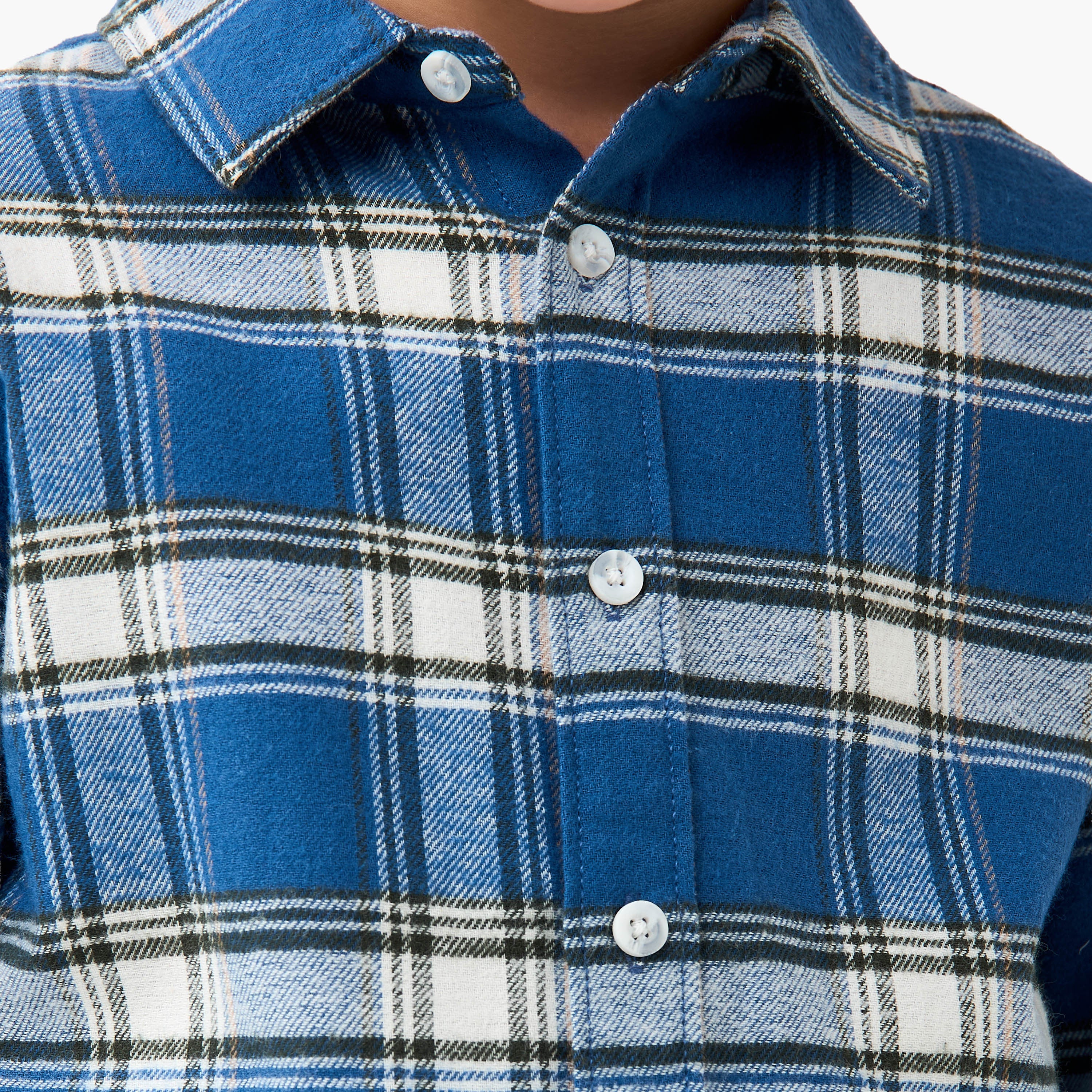 Juniors Long Sleeves Shirt with Checks