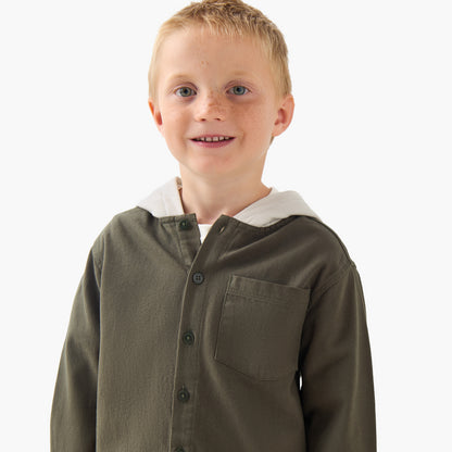 Juniors Long Sleeves Shirt with Hooded Neck