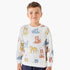 Juniors Tiger Print Sweatshirt with Long Sleeves