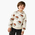 Juniors Printed Hooded Sweatshirt with Long Sleeves