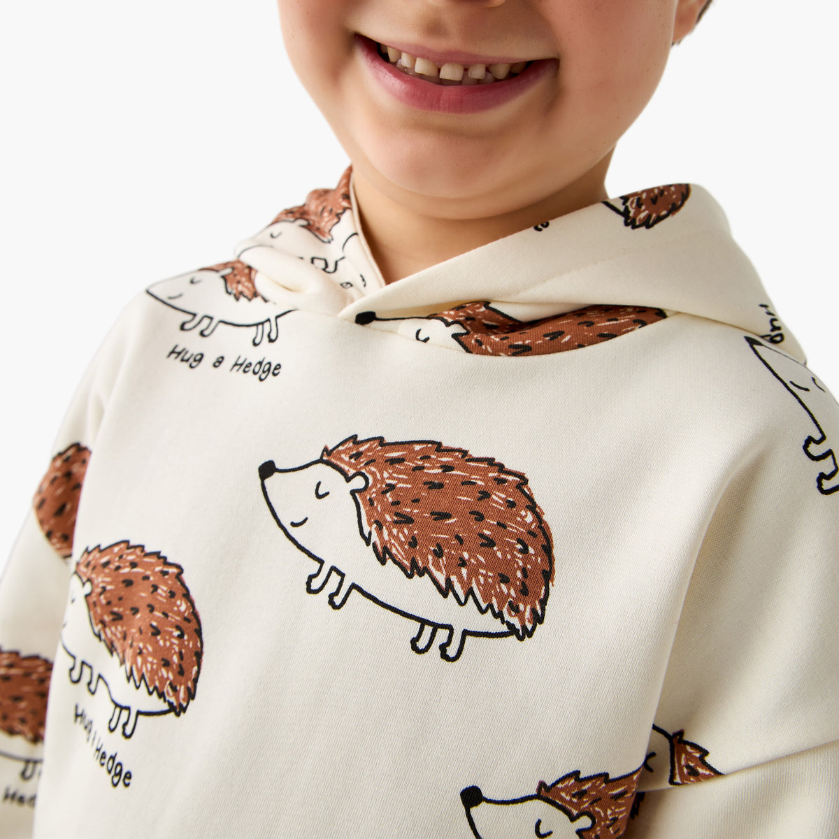 Juniors Printed Hooded Sweatshirt with Long Sleeves