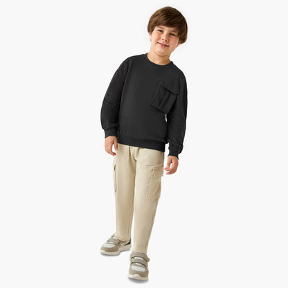Juniors Chest Pocket Sweatshirt with Long Sleeves
