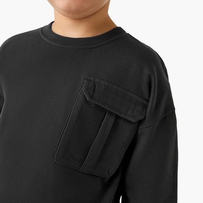 Juniors Chest Pocket Sweatshirt with Long Sleeves