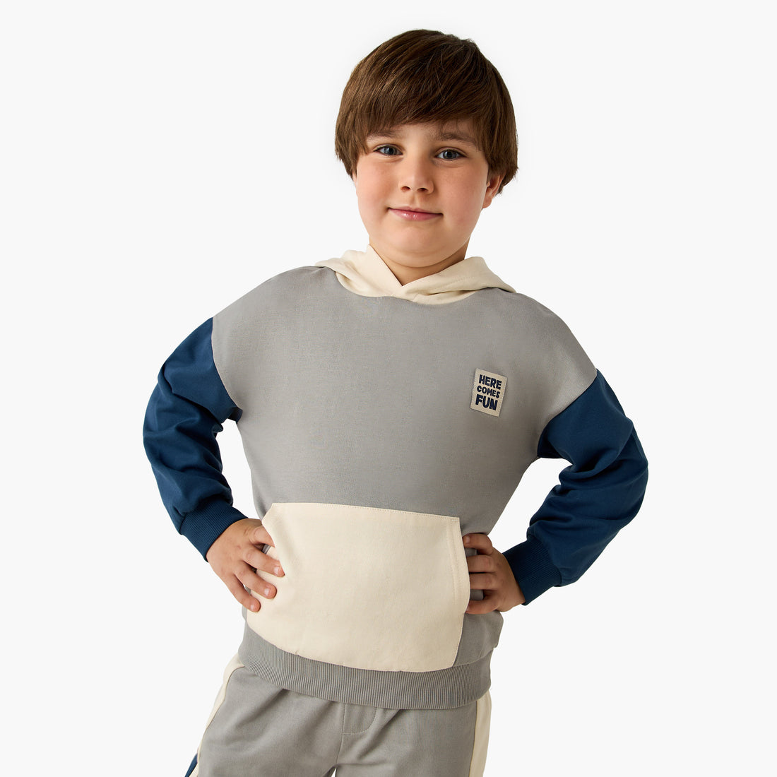 Juniors Boys Sweatshirt and Joggers Set with Hood - Soft Cotton - Long Sleeves