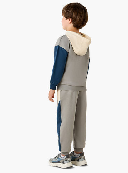 Juniors Boys Sweatshirt and Joggers Set with Hood - Soft Cotton - Long Sleeves-boys-clothing-setsandcoords-image-3