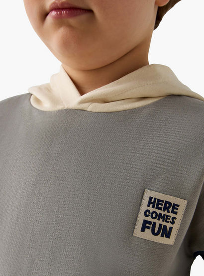 Juniors Boys Sweatshirt and Joggers Set with Hood - Soft Cotton - Long Sleeves-boys-clothing-setsandcoords-image-6