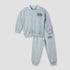 Juniors Boys Sweatshirt and Joggers Set with Text Print - Polyester - Long Sleeves and Collar - Grey / 6-7 yrs