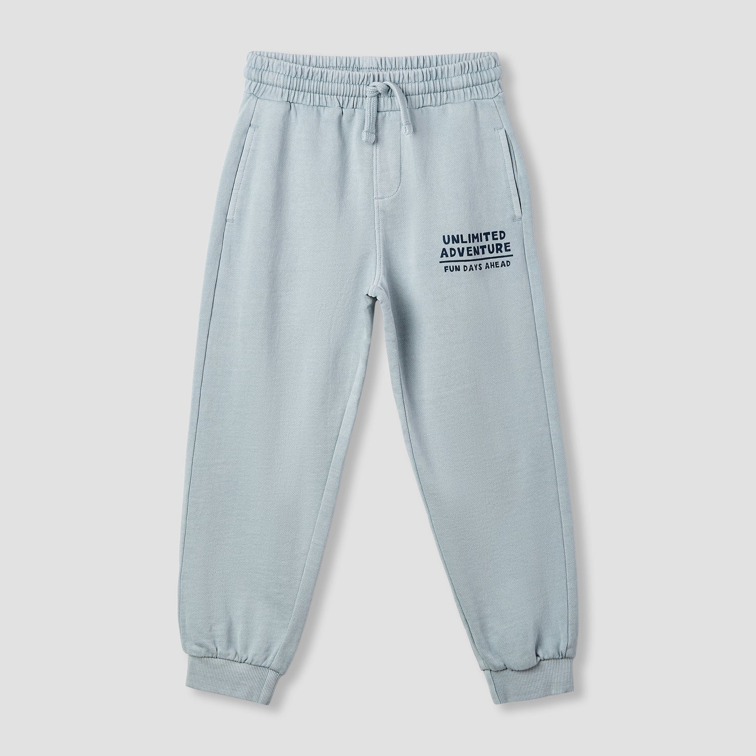 Juniors Boys Sweatshirt and Joggers Set with Text Print - Polyester - Long Sleeves and Collar