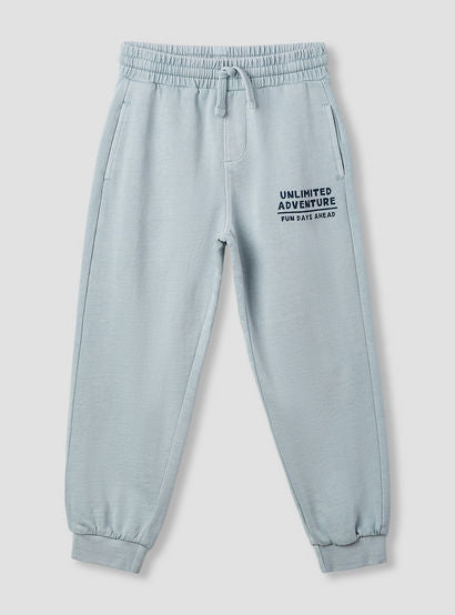 Juniors Boys Sweatshirt and Joggers Set with Text Print - Polyester - Long Sleeves and Collar-boys-clothing-winterwear-setsandcoords-image-3