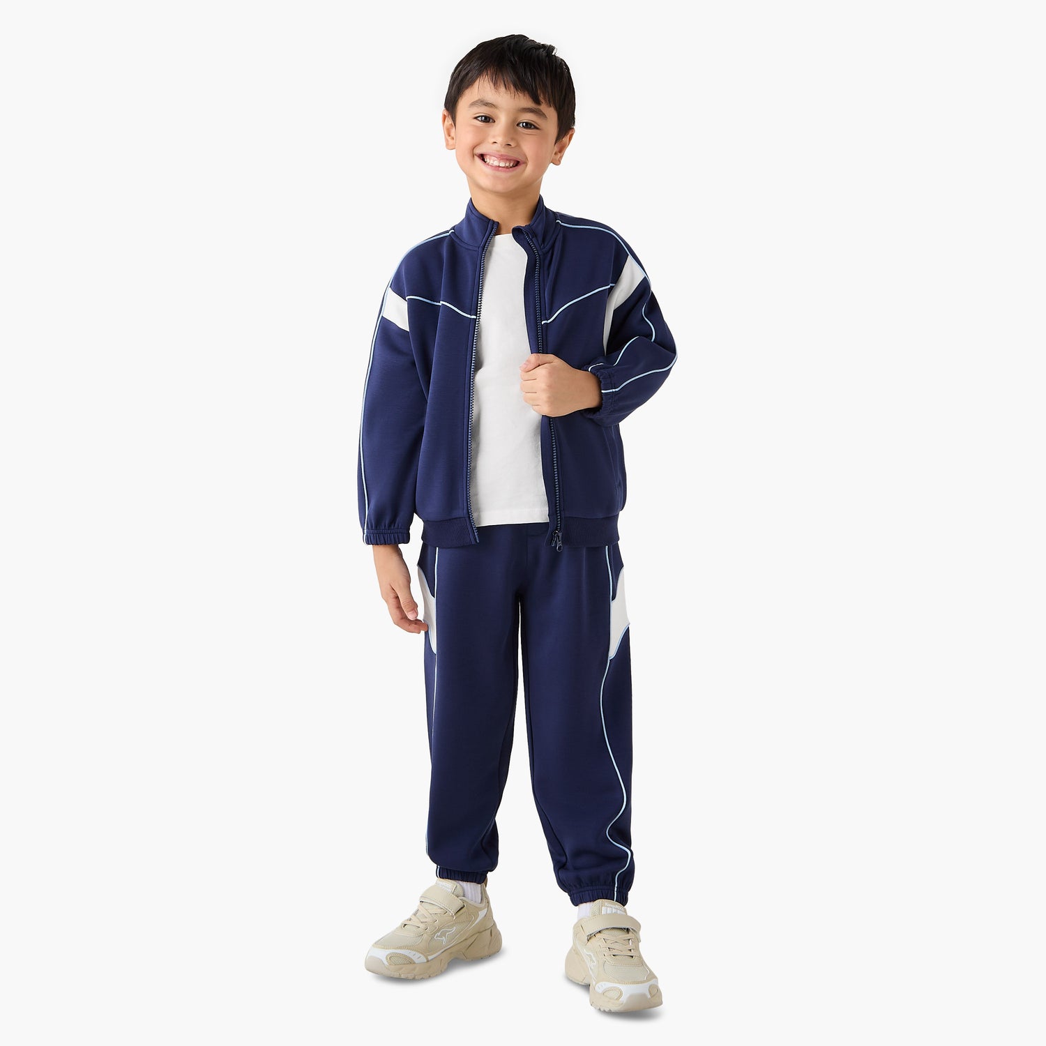 Juniors Panelled Zip Through Jacket and Joggers Set