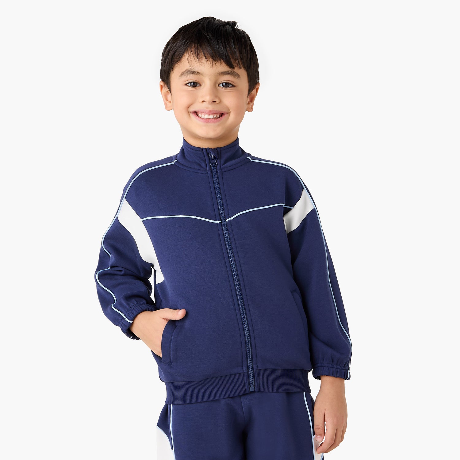 Juniors Panelled Zip Through Jacket and Joggers Set