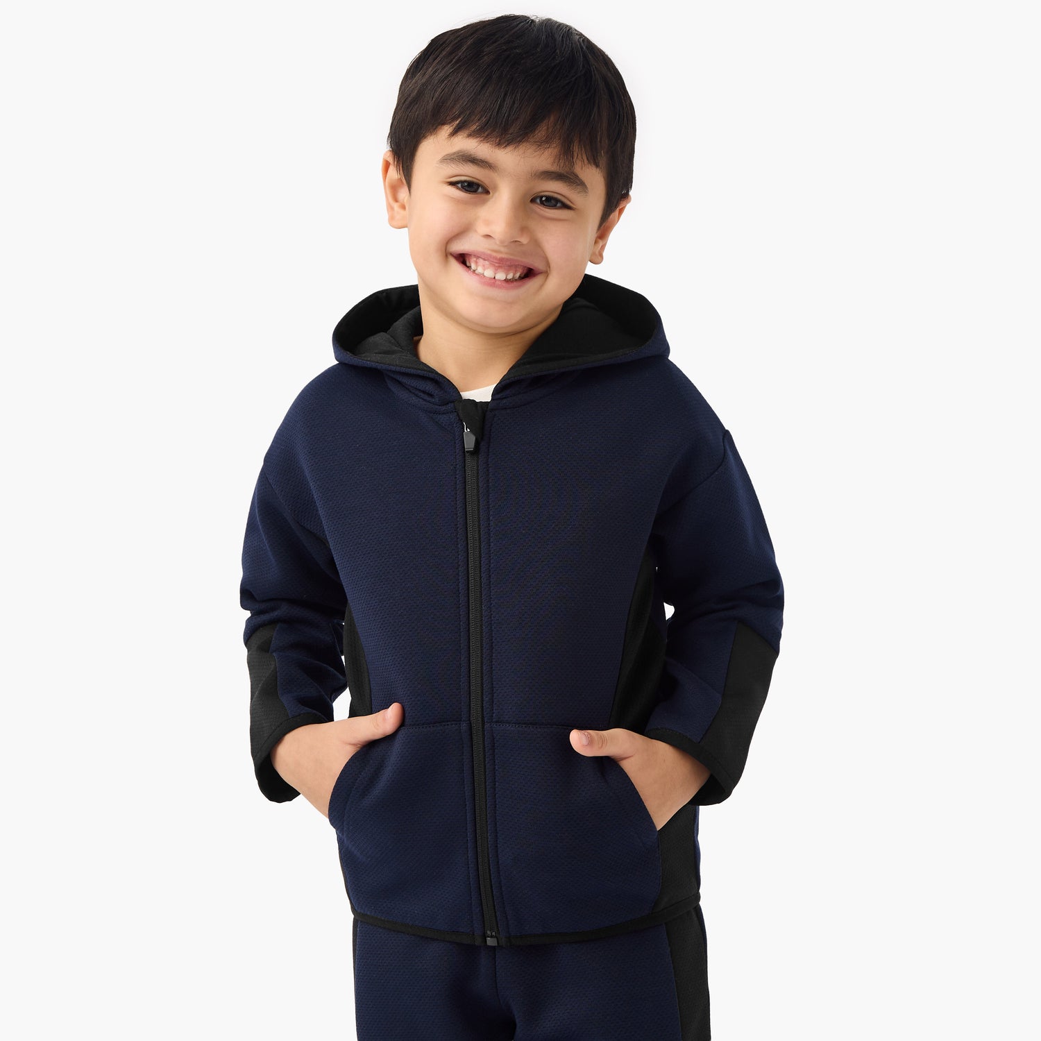 Juniors Textured Hooded Sweatshirt and Joggers Set