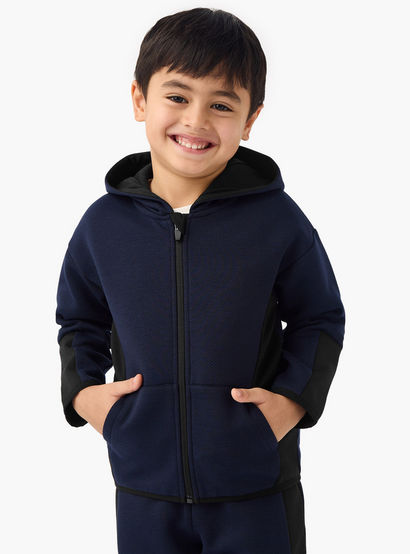 Juniors Textured Hooded Sweatshirt and Joggers Set-boys-clothing-setsandcoords-image-2