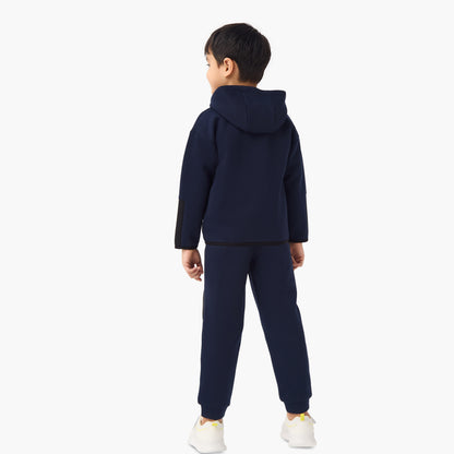 Juniors Textured Hooded Sweatshirt and Joggers Set