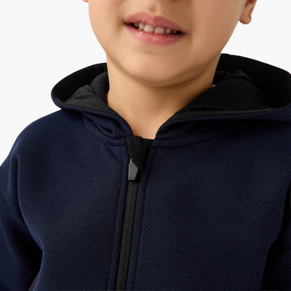 Juniors Textured Hooded Sweatshirt and Joggers Set
