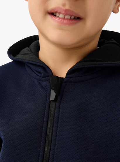 Juniors Textured Hooded Sweatshirt and Joggers Set-boys-clothing-setsandcoords-image-6