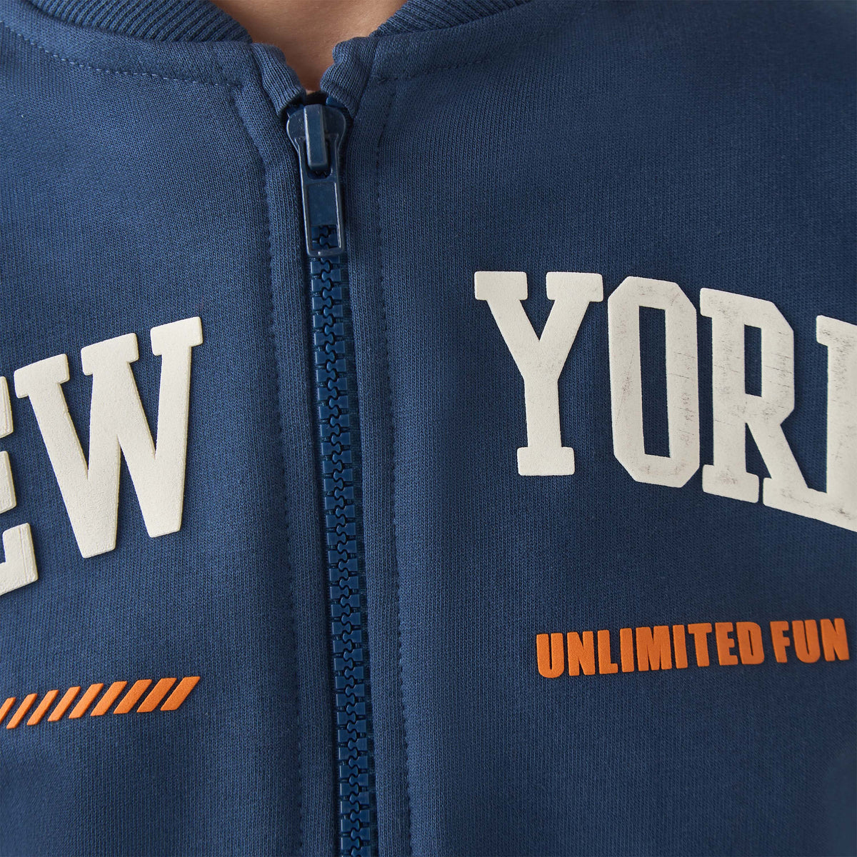 Juniors Boys Jacket and Joggers Set with Piping Accent - Cotton - Long Sleeve - Mandarin Collar