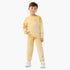 Juniors Boys Sweatshirt and Joggers Set with Slogan Print - Cotton - Long Sleeves - Yellow / 6-7 yrs