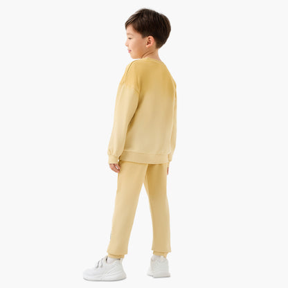 Juniors Boys Sweatshirt and Joggers Set with Slogan Print - Cotton - Long Sleeves