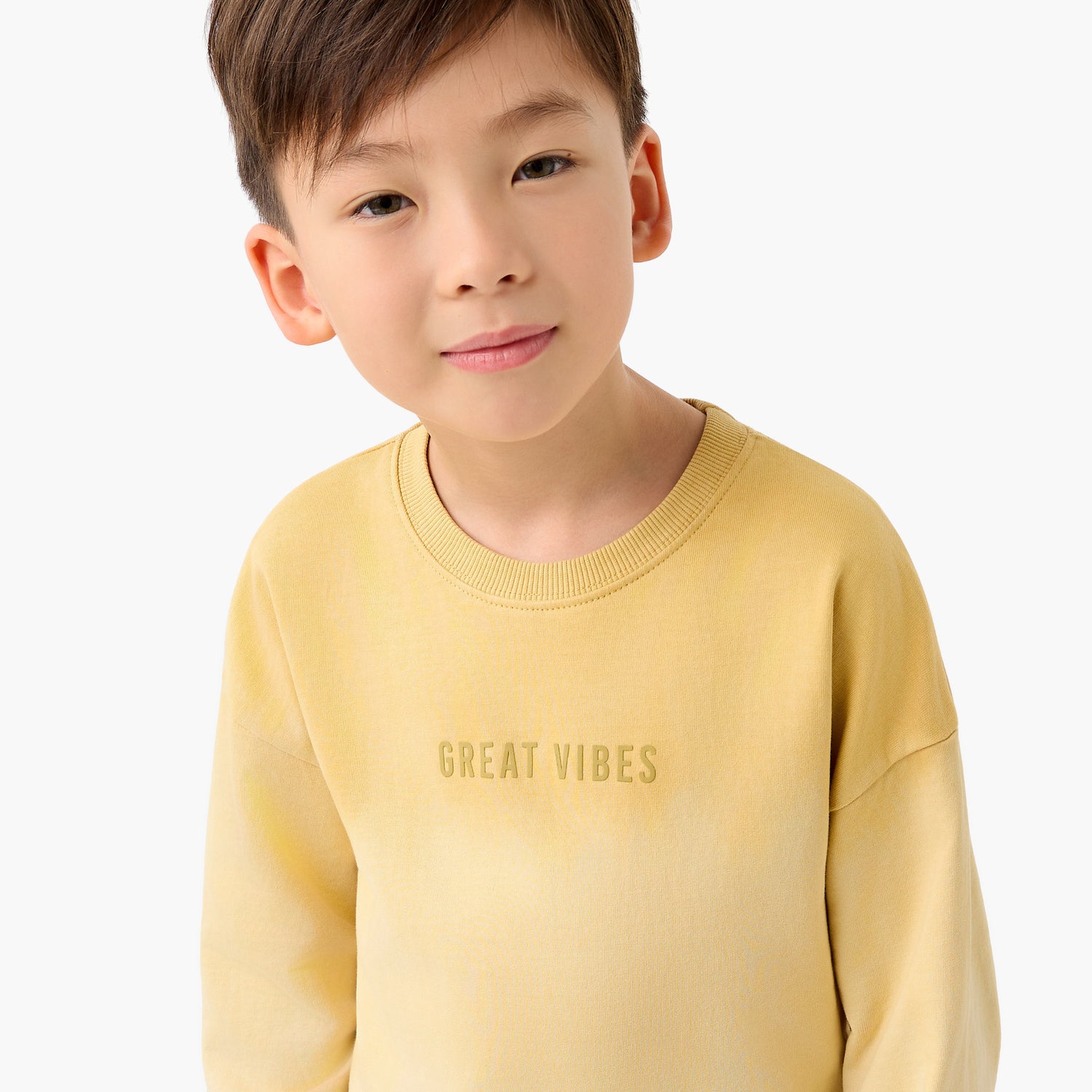 Juniors Boys Sweatshirt and Joggers Set with Slogan Print - Cotton - Long Sleeves