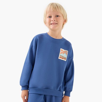 Juniors Boys Sweatshirt and Joggers Set with Graphic Print - Cotton - Long Sleeves - Crew Neck
