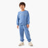 Juniors Boys Sweatshirt and Joggers Set with Boston Applique - Cotton - Long Sleeves - Blue / 5-6 yrs