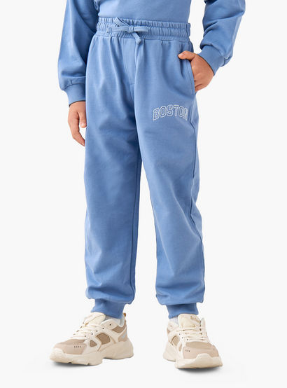 Juniors Boys Sweatshirt and Joggers Set with Boston Applique - Cotton - Long Sleeves-boys-clothing-setsandcoords-image-3