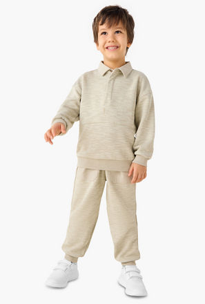 Eligo Textured Sweatshirt and Joggers Set